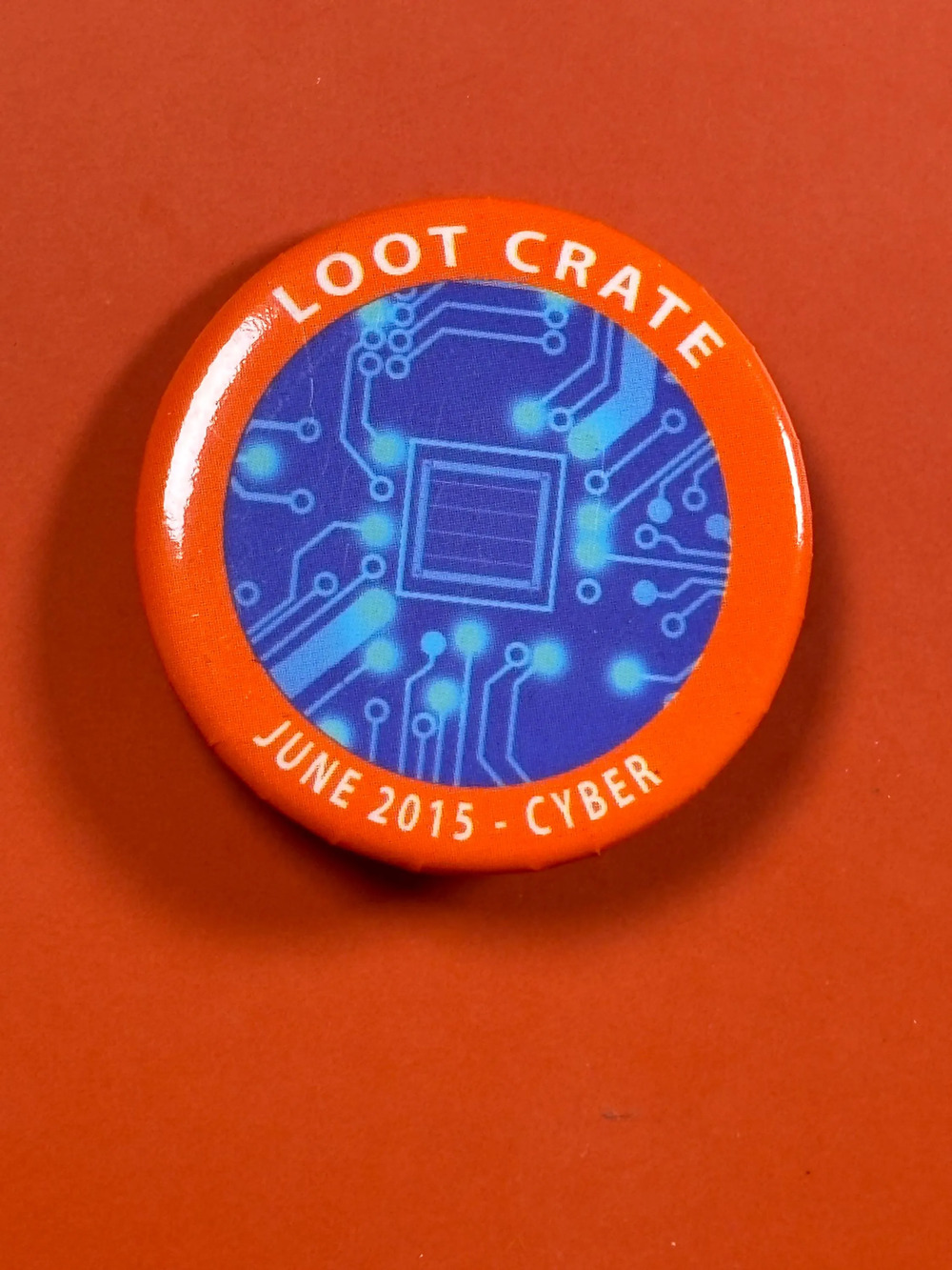 Cyber Collector Button Pinback - Loot Crate June 2015 Exclusive - Cyber